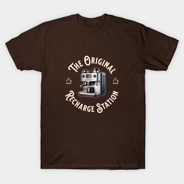 Coffee Maker Recharge Station T-Shirt by ZombieTeesEtc